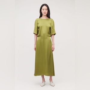 COS mulberry green silk S